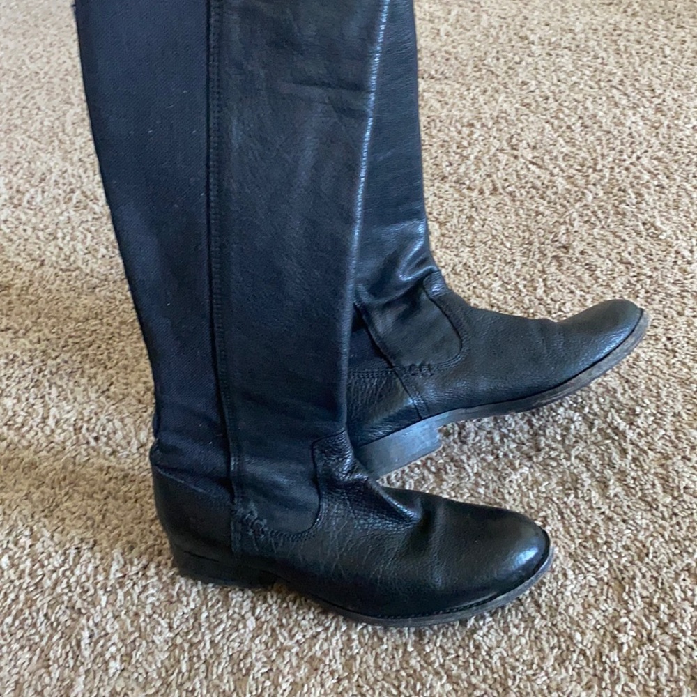 FRYE black over knee boots